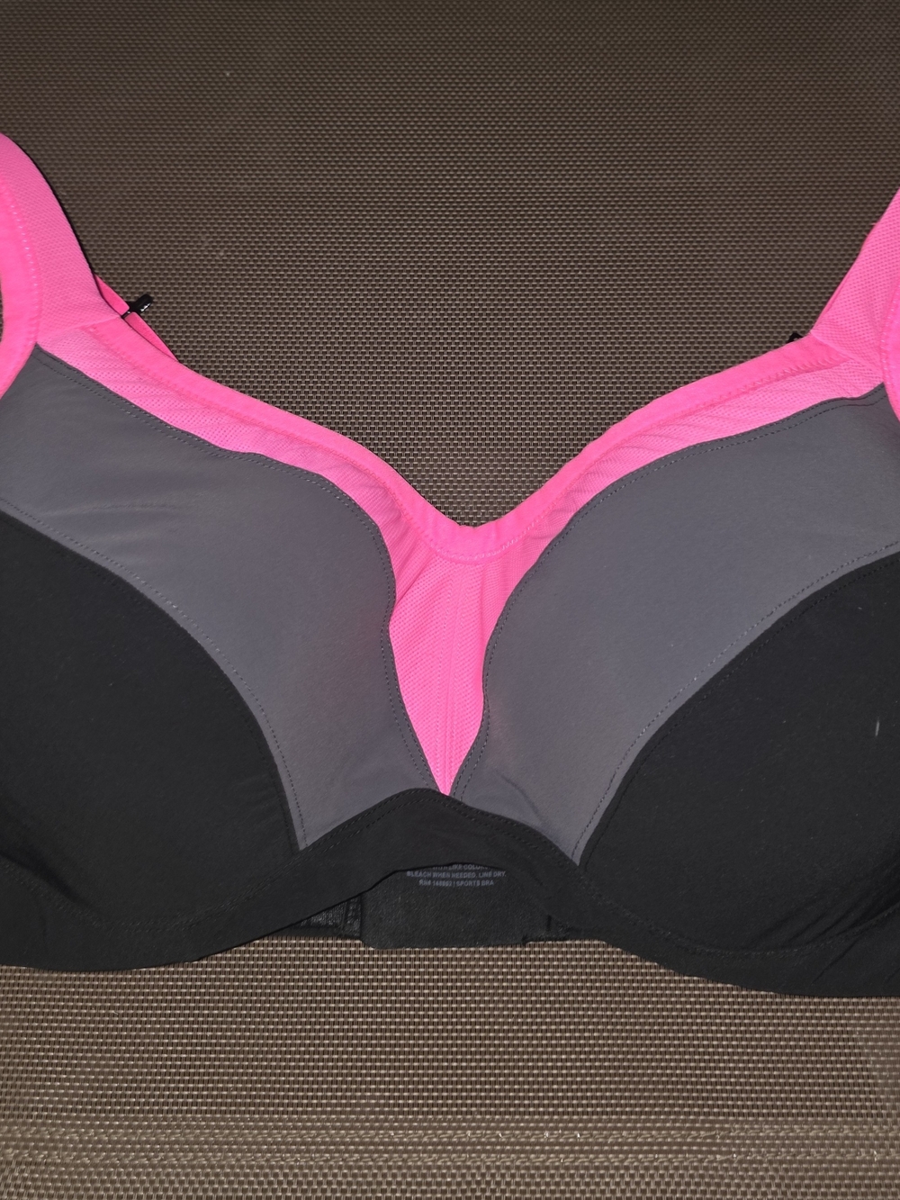 torrid Black, Gray & Hot Pink Underwire Sports Bra 42DD